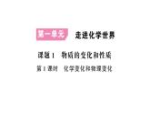 初中化学新人教版九年级上册第一单元 走进化学世界考点作业课件（2024秋）