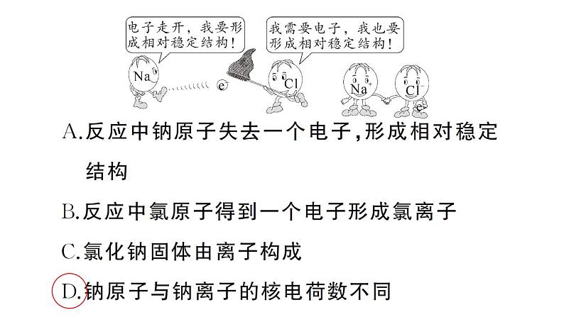 初中化学新人教版九年级上册第三单元课题2第二课时 原子核外电子的排布 离子的形成作业课件（2024秋）第8页