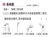 初中化学新人教版九年级上册第六单元实验活动三 二氧化碳的实验室制取与性质作业课件（2024秋）