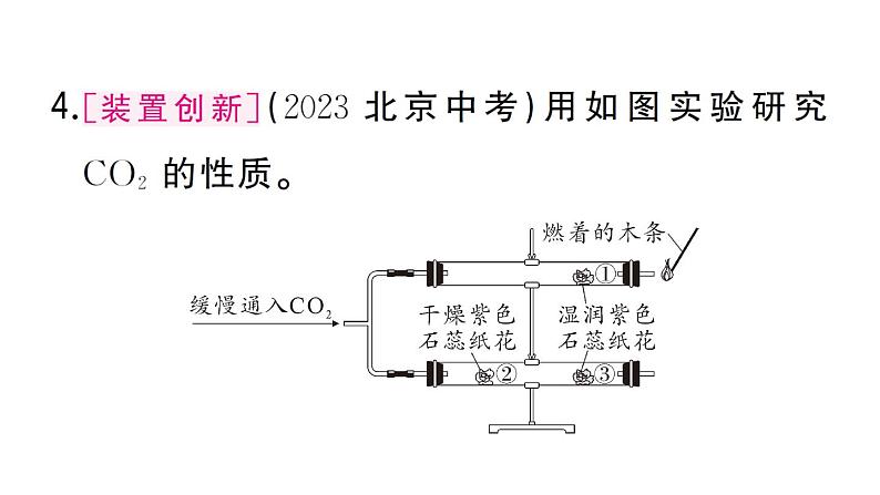 初中化学新人教版九年级上册第六单元实验活动三 二氧化碳的实验室制取与性质作业课件（2024秋）第7页