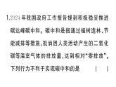 初中化學(xué)新人教版九年級(jí)上冊(cè)第六單元跨學(xué)科實(shí)踐活動(dòng)五 基于碳中和理念設(shè)計(jì)低碳行動(dòng)方案作業(yè)課件（2024秋）