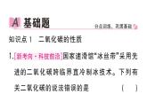 初中化学新人教版九年级上册第六单元课题2第一课时 二氧化碳作业课件（2024秋）