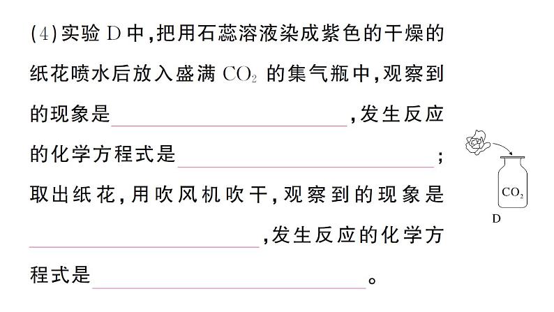 初中化学新人教版九年级上册第六单元课题2第一课时 二氧化碳作业课件（2024秋）07