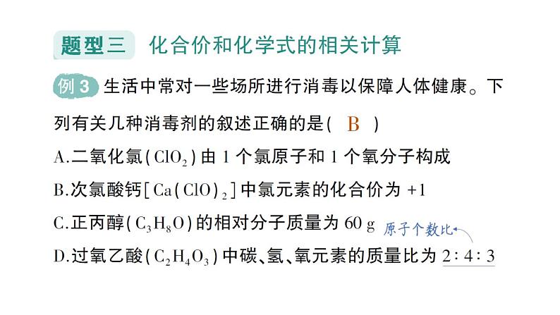 初中化学新人教版九年级上册第四单元专题一 化学用语作业课件2024秋第8页