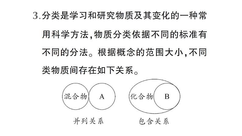 初中化学新人教版九年级上册第四单元微专题四 物质的简单分类作业课件2024秋第4页