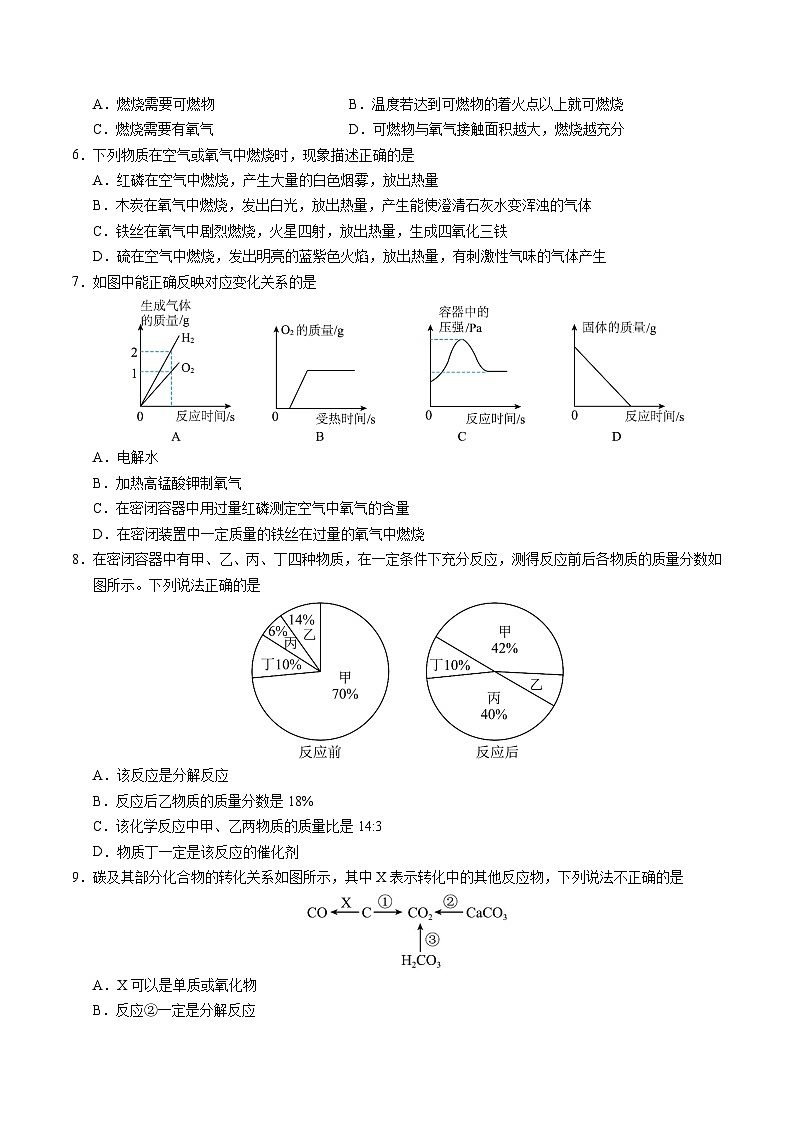 九年级化学第三次月考卷【测试范围：1~6单元】（人教版2024）（考试版A4）第2页
