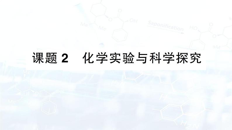 2024-2025人教版（2024）初中化学九年级上册  第一单元 课题2 化学实验与科学探究课件第1页