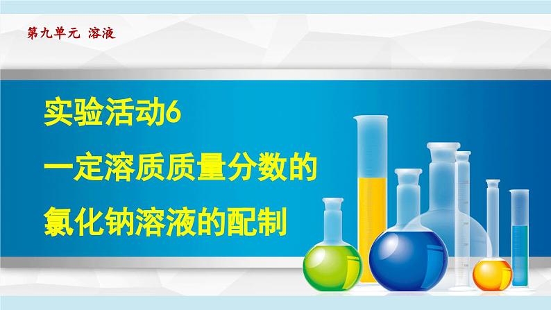 实验活动6 一定溶质质量分数的氯化钠溶液的配制 课件---2024--2025学年九年级化学人教版（2024）下册第1页