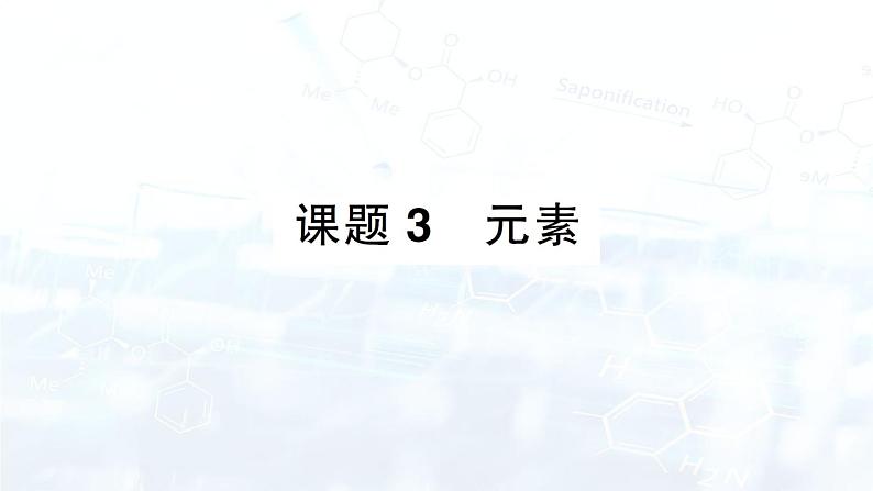 2024-2025人教版（2024）初中化学九年级上册 第三单元 课题3 元素课件第1页