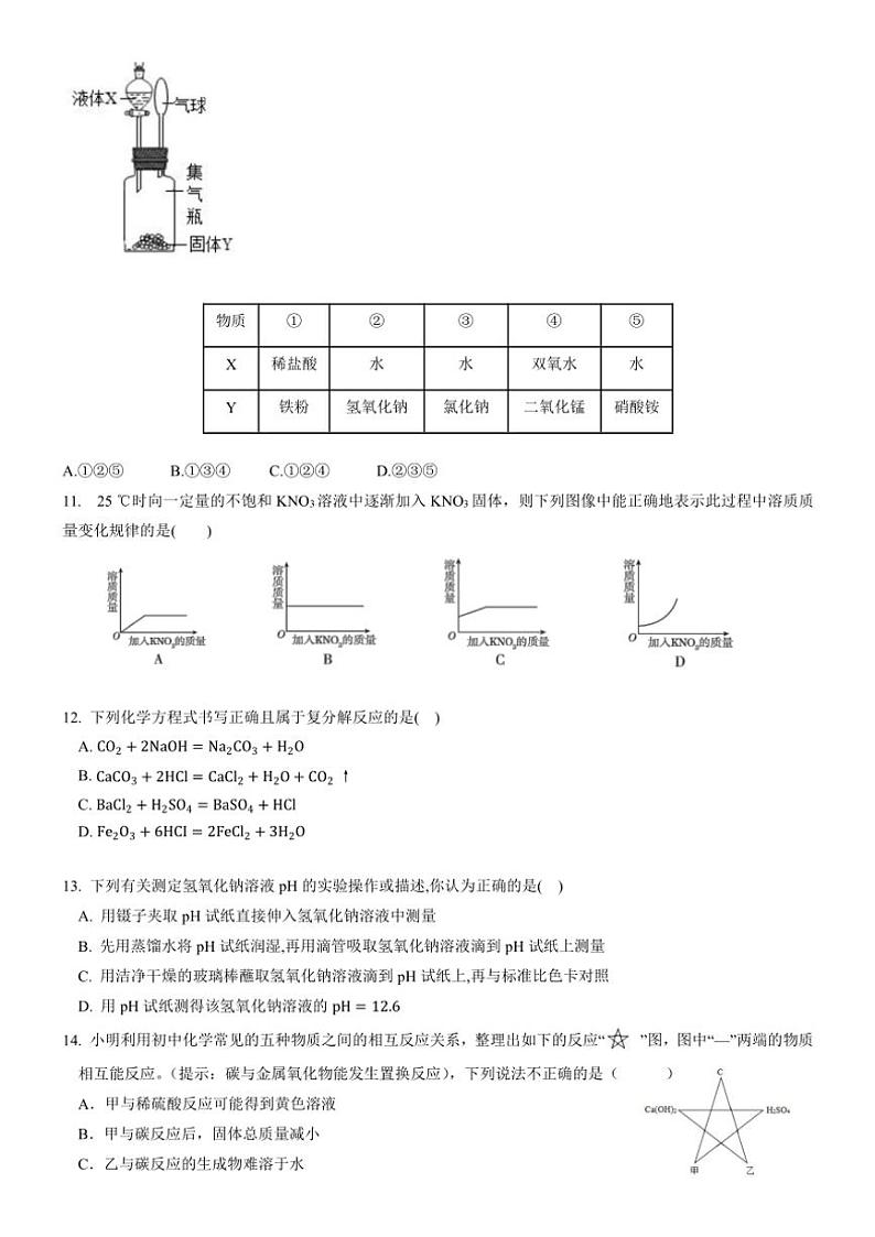 山东省淄博市2023～2024学年九年级(上)期中化学试卷(含答案)第3页