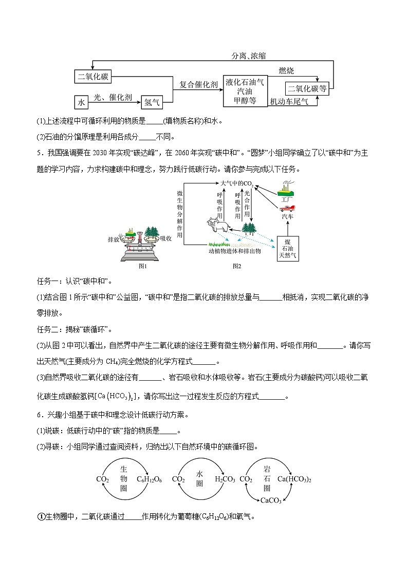 跨学科实践活动4 探寻低碳生活的行动方案（（分层练习）（原卷版）第2页
