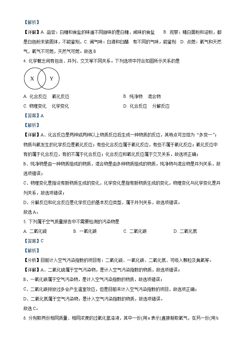 河北省秦皇岛市青龙满族自治县私立阳光学校2024-2025学年九年级上学期9月月考化学试题（解析版）-A4第2页