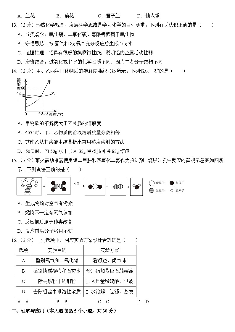 2024年山东省德州市中考化学试卷（附答案）第3页