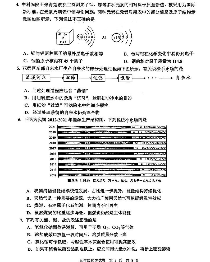 2023年广州市花都区中考一模化学试题第2页
