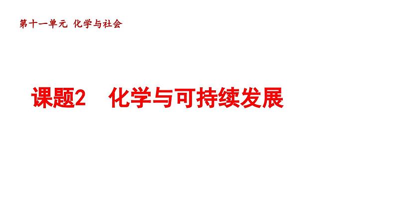 11.2 化学与可持续发展 课件---2024--2025学年九年级化学人教版（2024）下册第1页