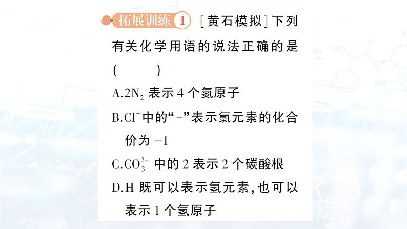 2024-2025人教版（2024）初中化学九年级上册专题复习 专题一 化学用语课件第3页