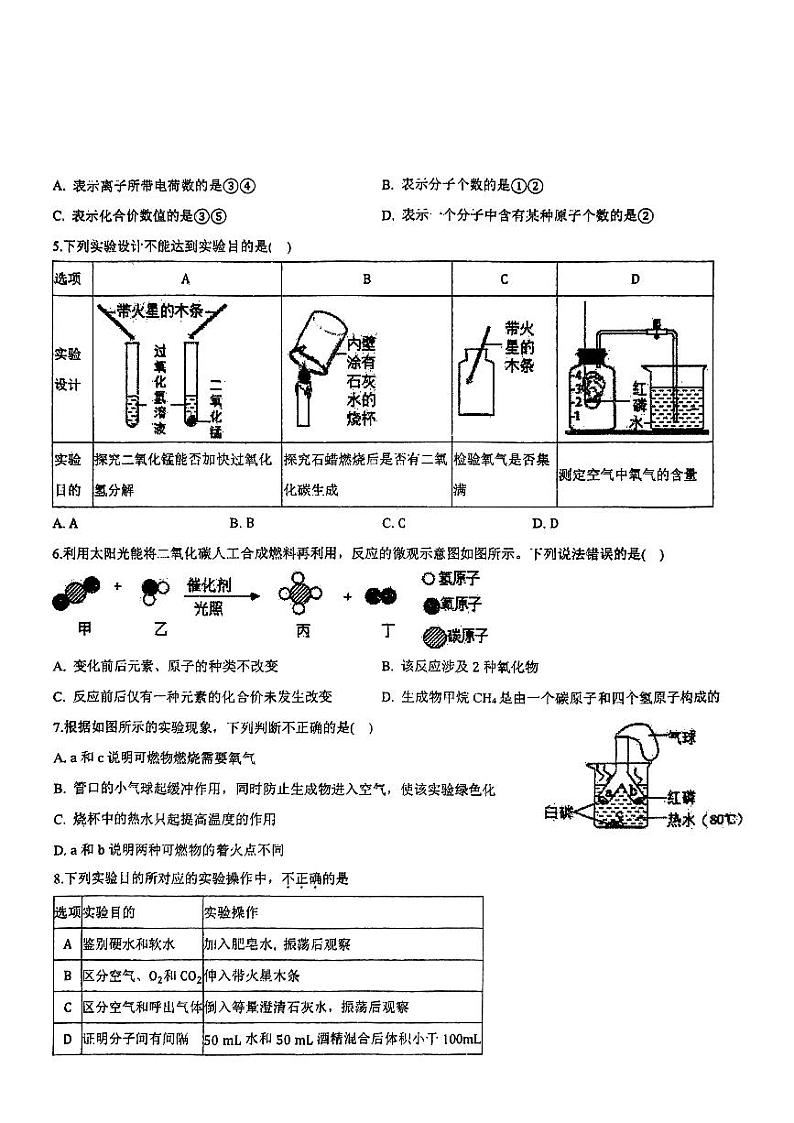 内蒙古呼和浩特市第三十六中学2023-2024学年九年级上学期期中考试化学试卷第2页