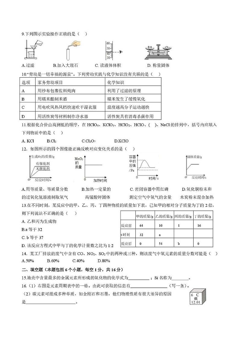 化学 化学试卷第2页
