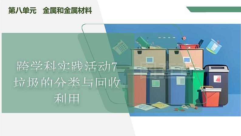 【核心素养】《跨学科实践活动7垃圾的分类与回收利用》课件PPT第1页