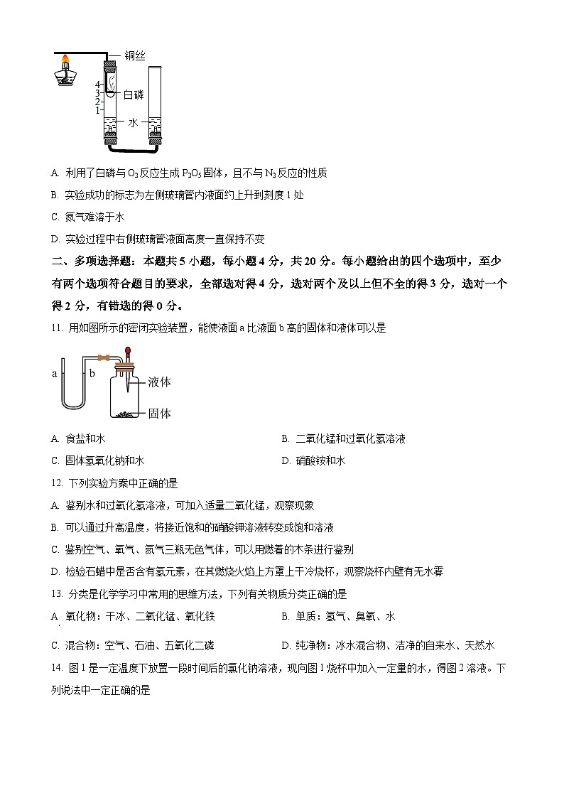 山东省济南市济阳区2024--2025学年九年级上学期期中考试化学试题第3页