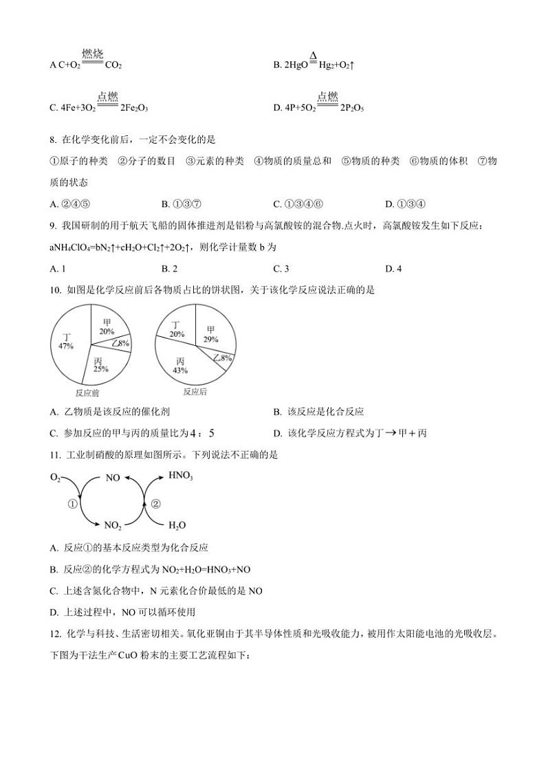 2024～2025学年广东省阳江市第一实验学校九年级(上)11月月考化学试卷(含答案)第2页