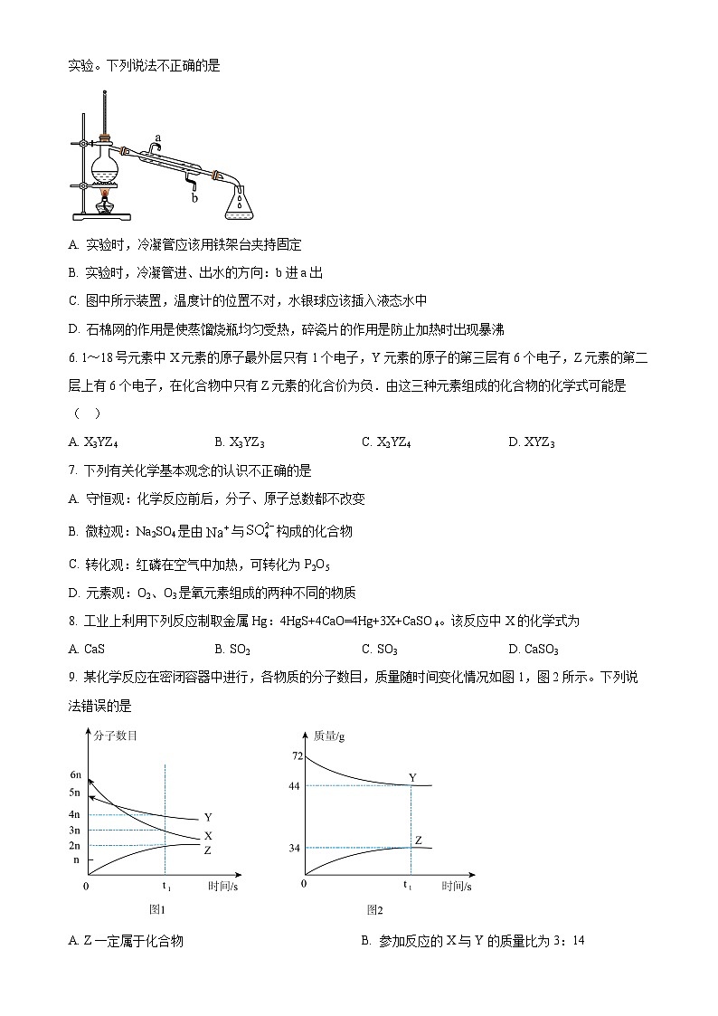 山东省日照市五莲县北京路中学2024-2025学年九年级上学期期中考试化学试题（原卷版）-A4第2页