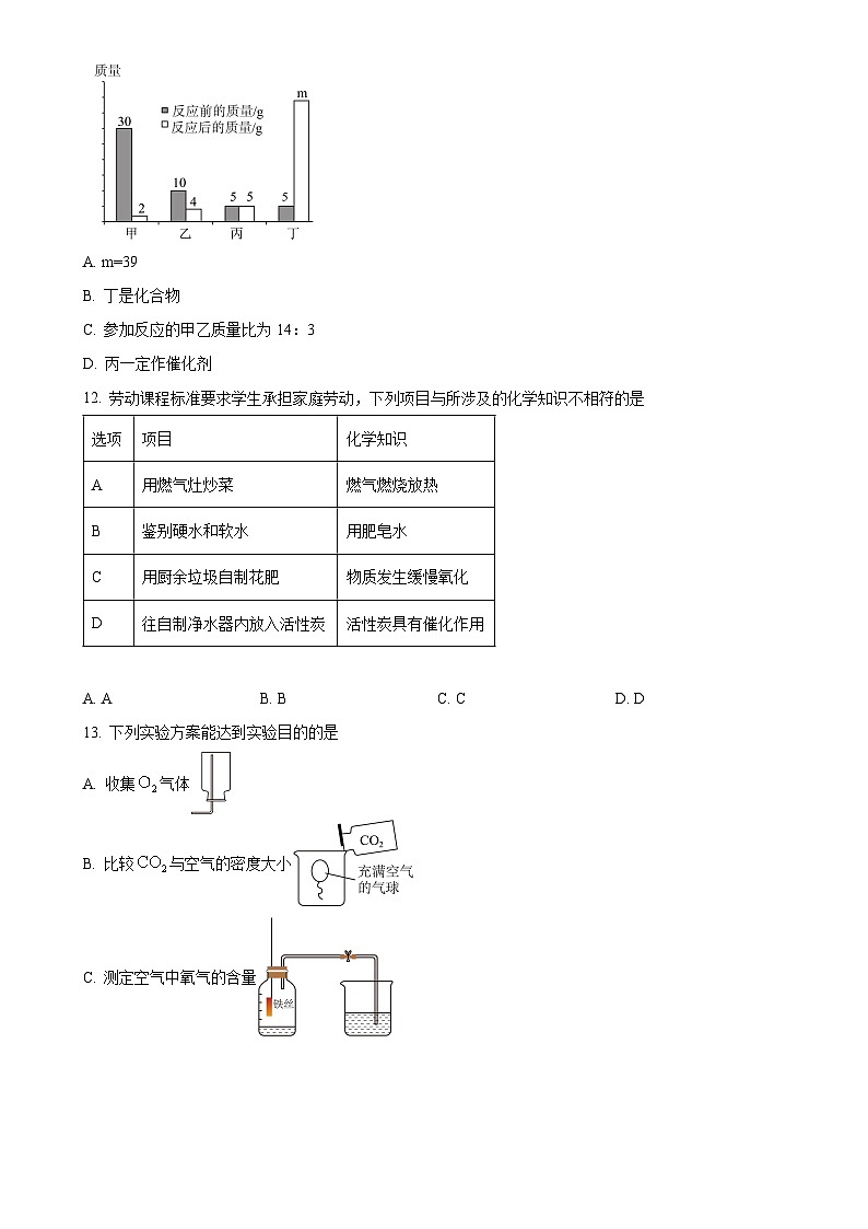 广东省东莞市石碣中学2023~2024学年九年级上学期12月月考化学试题-A4第3页