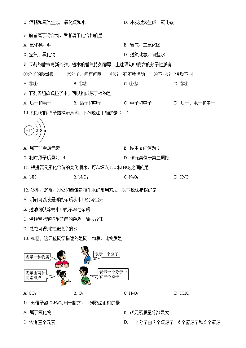 河南省洛阳市嵩县2024-2025学年九年级上学期期中考试化学试卷（原卷版）-A4第2页