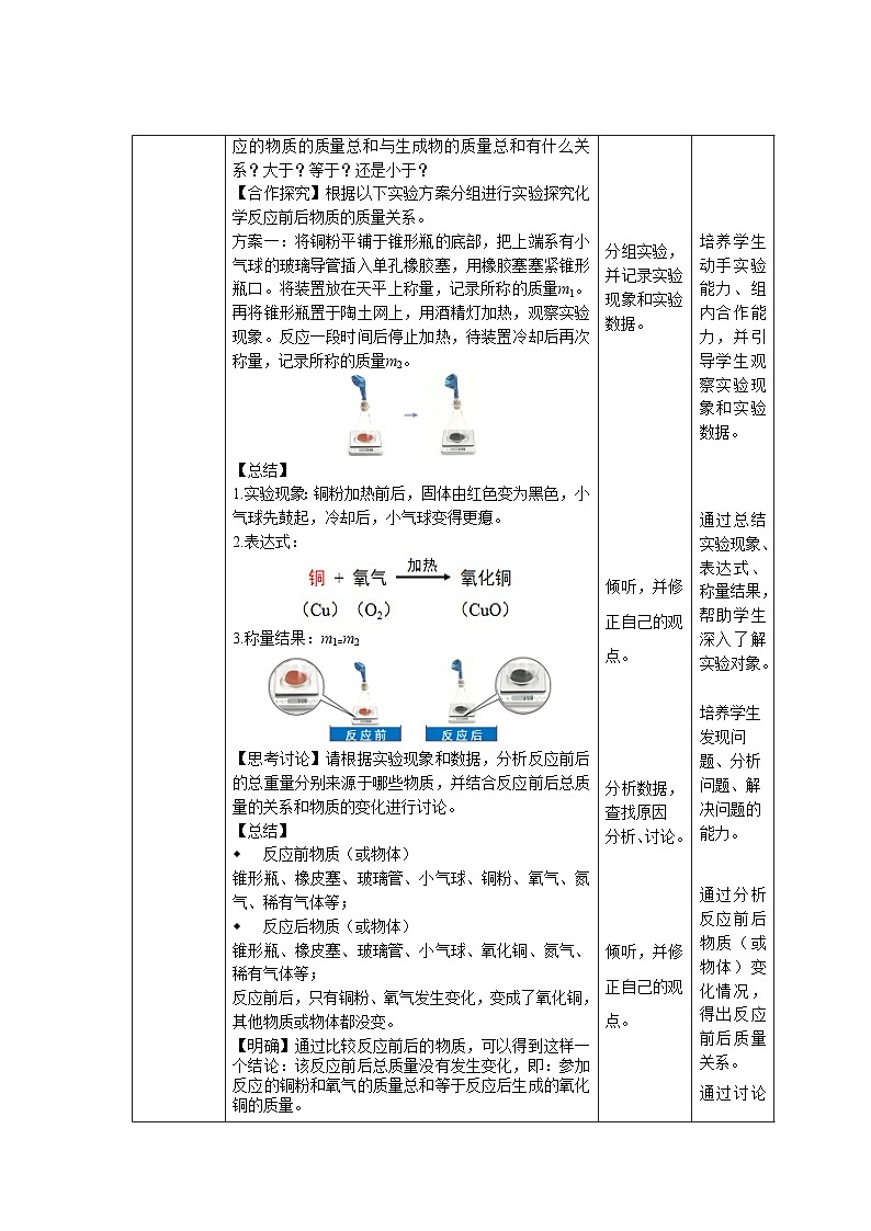 第五单元课题1 质量守恒定律 教案第2页