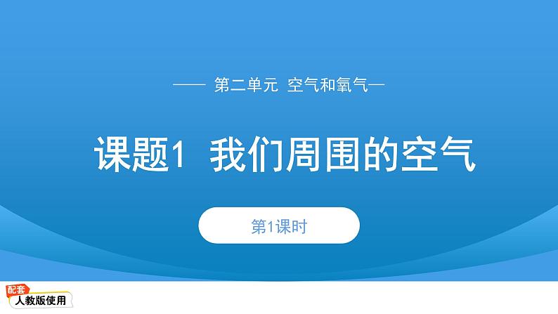 初中化学人教版九年级上册第二单元课题1 我们周围的空气 第1课时 课件第1页