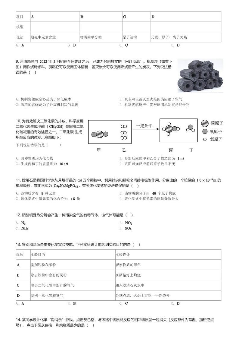 重庆市铜梁区2023-2024学年九年级(上)期末化学试卷(含解析)第2页