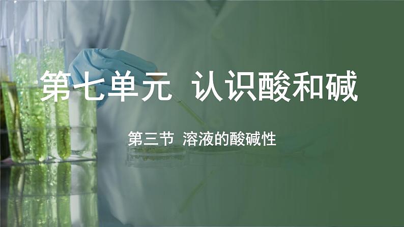 鲁教版（2024）初中化学九年级下册--7.3 溶液的酸碱性（课件）第1页