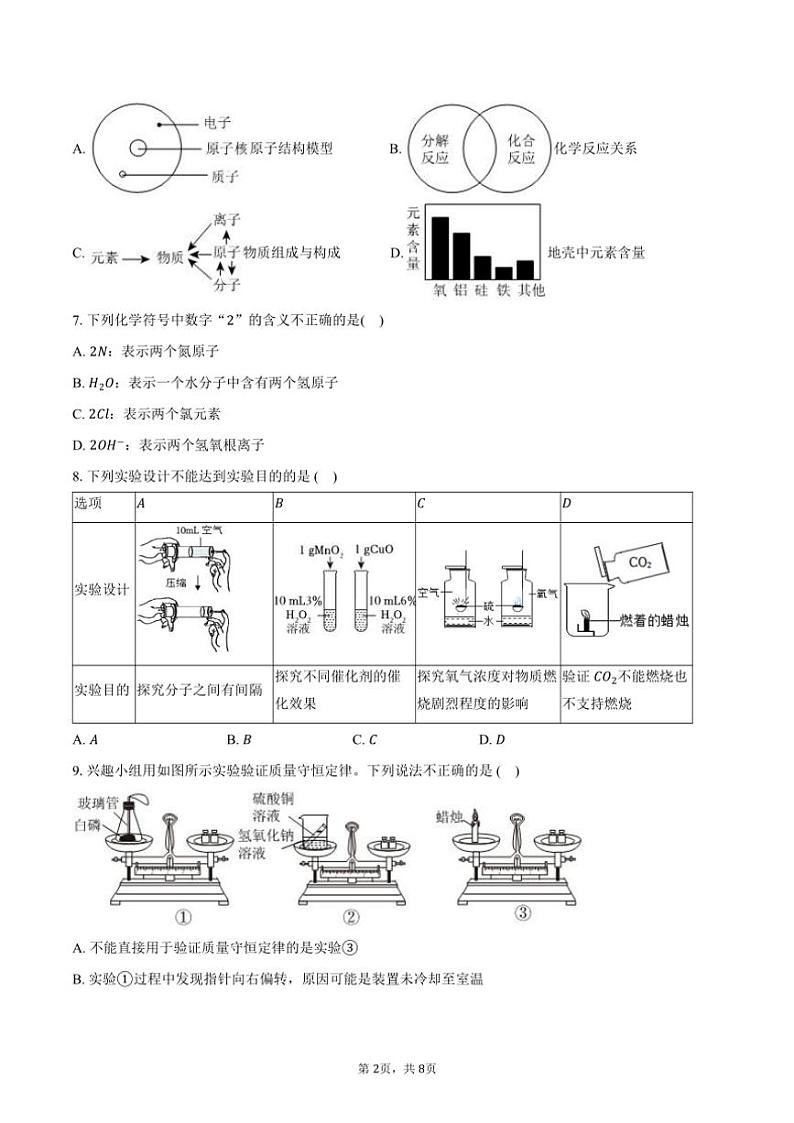 2024～2025学年陕西省渭南市蒲城县九年级(上)第二次月考化学试卷(含答案)第2页