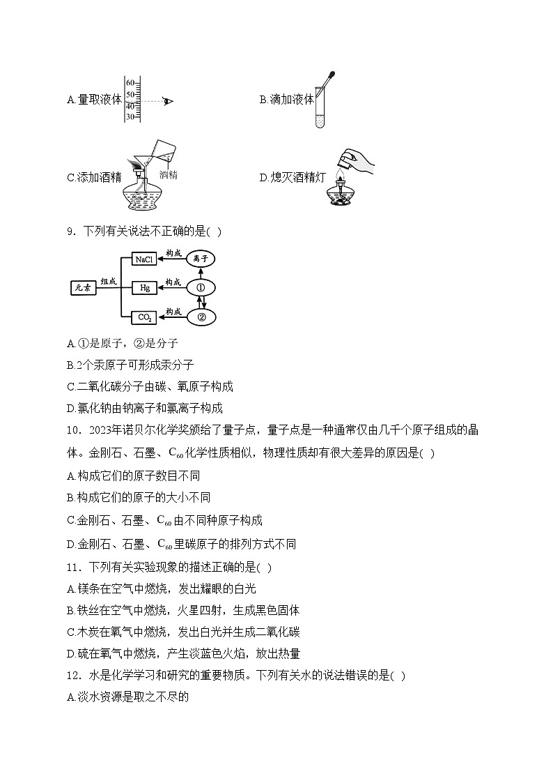 曲靖市民族中学2025届九年级上学期10月月考化学试卷(含答案)第2页
