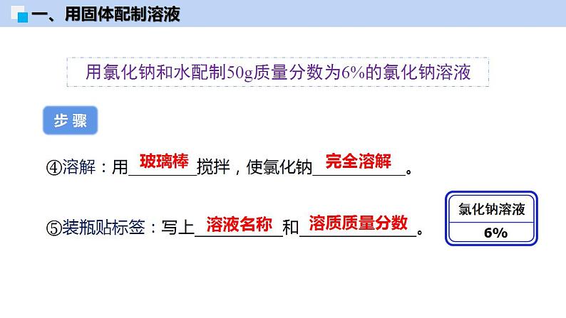 7.2 溶液组成的表示（第2课时）-初中化学九年级下册同步教学课件（沪教版2024）第7页