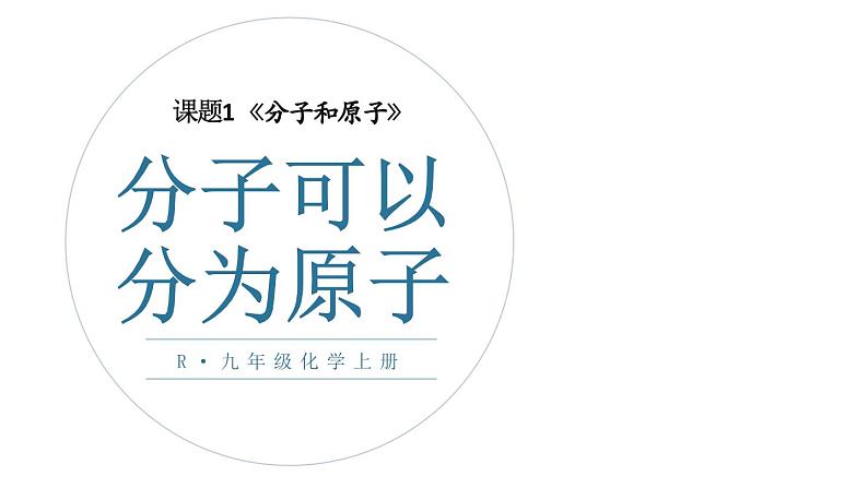 初中化学新人教版九年级上册第三单元课题1第二课时 分子可以分为原子教学课件2024秋第1页