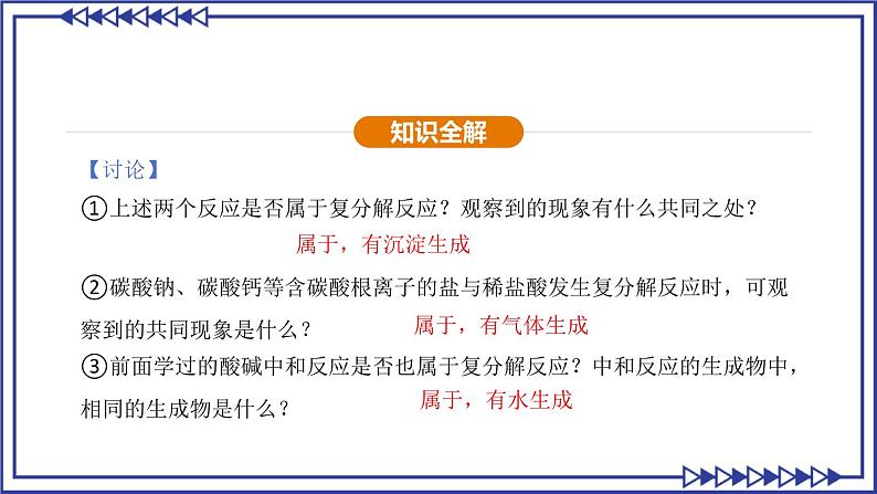 人教版2025春九年级化学下册10.3.2复分解反应 课件第8页