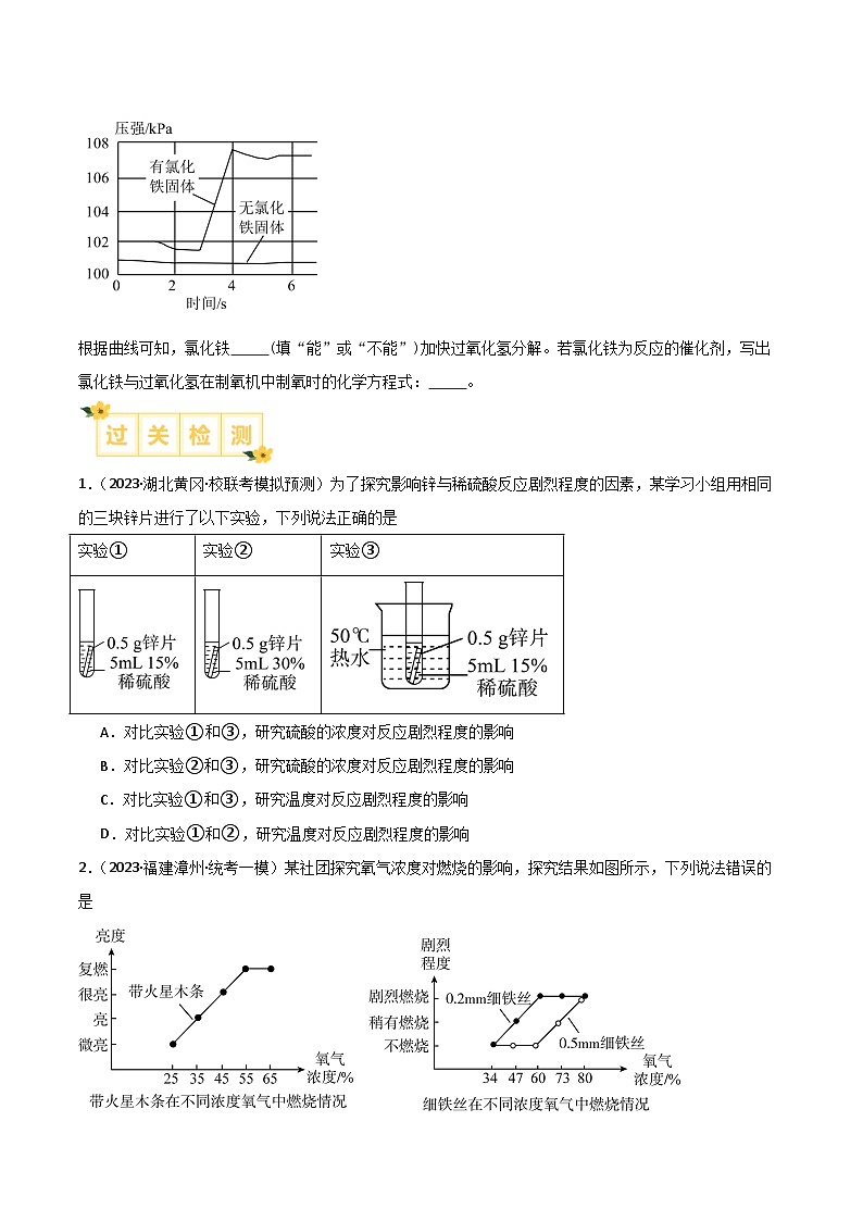 中考化学实验探究一题多设问专题16有关影响化学实验因素的探究(原卷版+解析)第3页