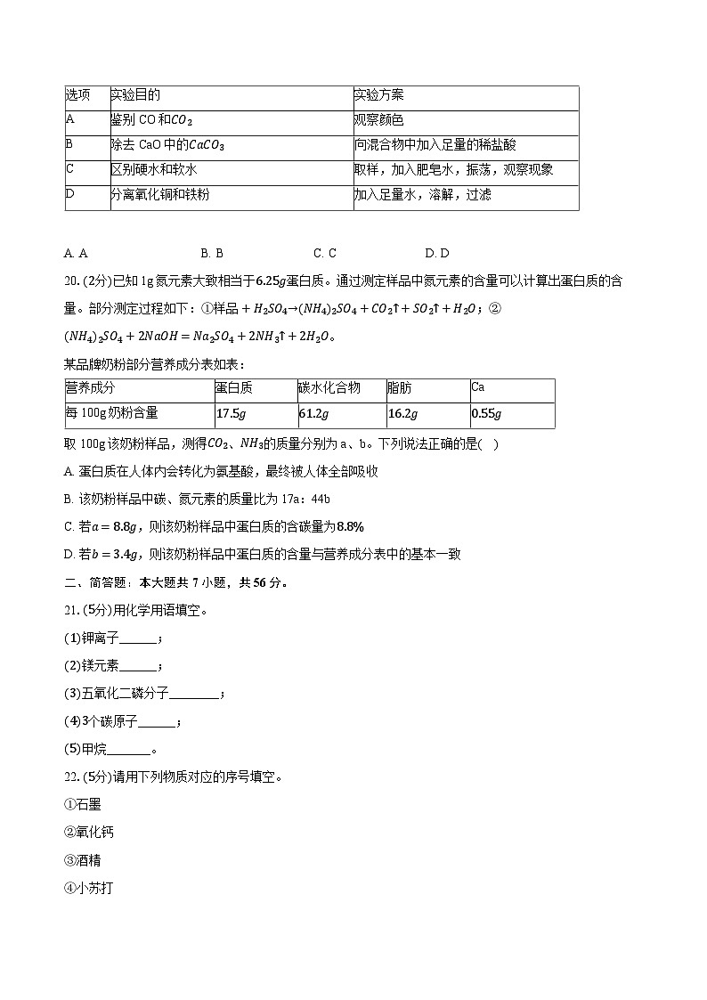 2024年广西中考化学试卷（含详细答案解析）第3页
