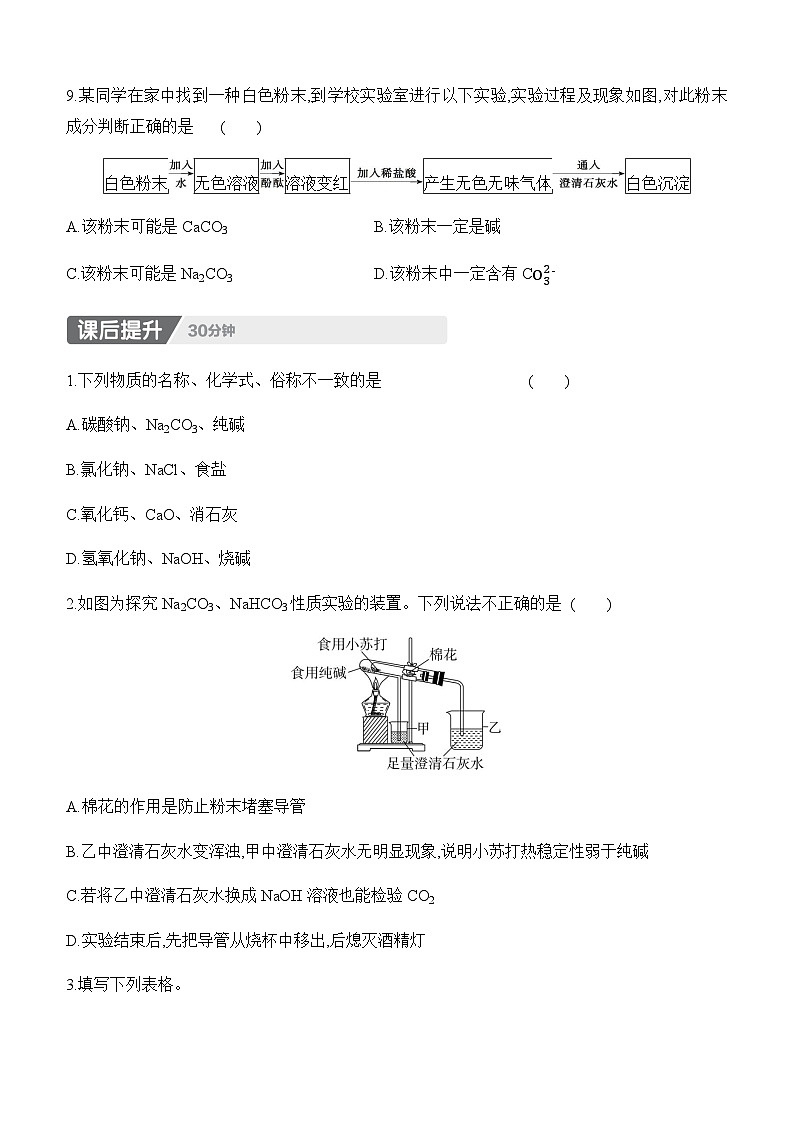 人教版2024九年级下册化学10.3　常见的盐　第1课时　常见的盐及其化学性质 课时作业 （含答案）第3页