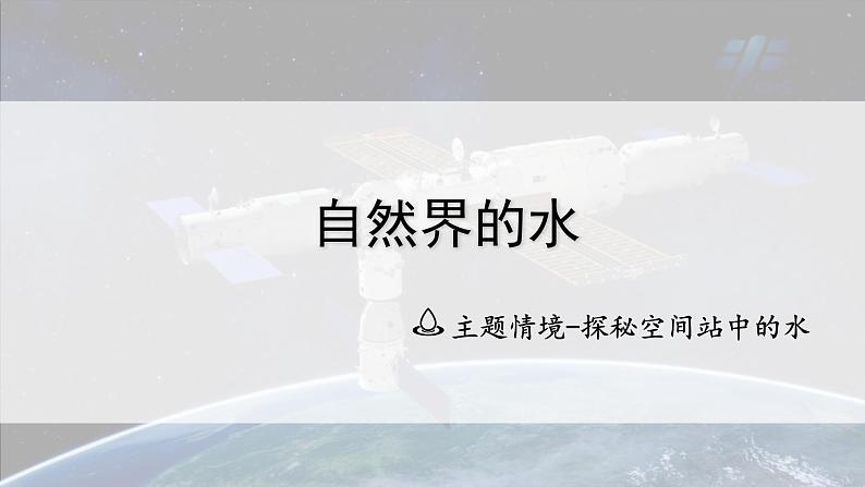 2025年中考化学一轮复习备考大单元复习 课件03：自然界的水-主题情境-探秘空间站中的水第1页