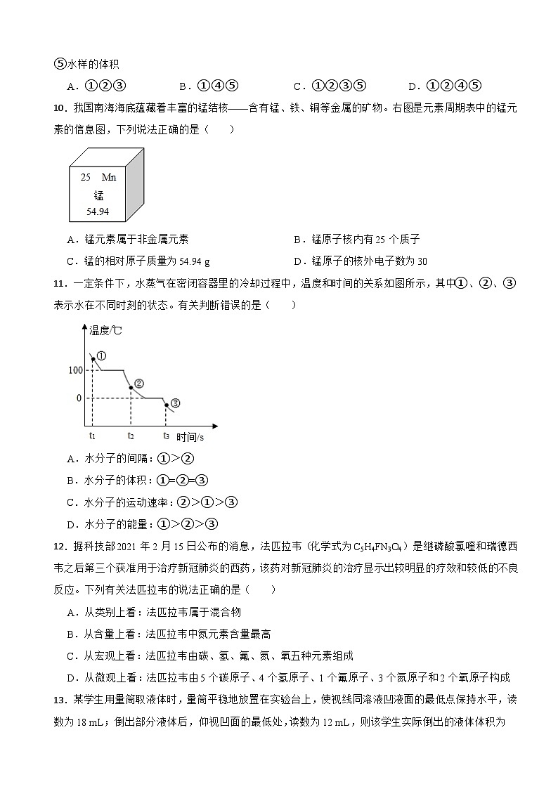 山东省东营市2024年八年级上学期期末化学试题【附答案】第3页