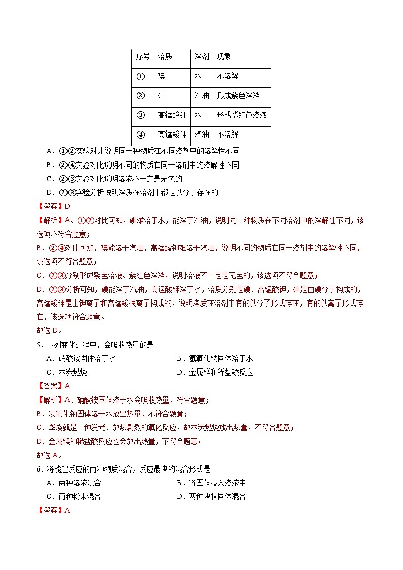 9.1 溶液及其应用（第2课时）（分层作业）（解析版）第2页