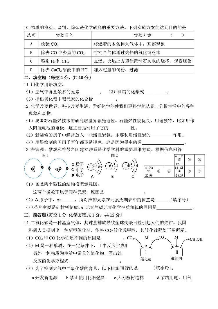 化学 化学期末题2024(2)第2页