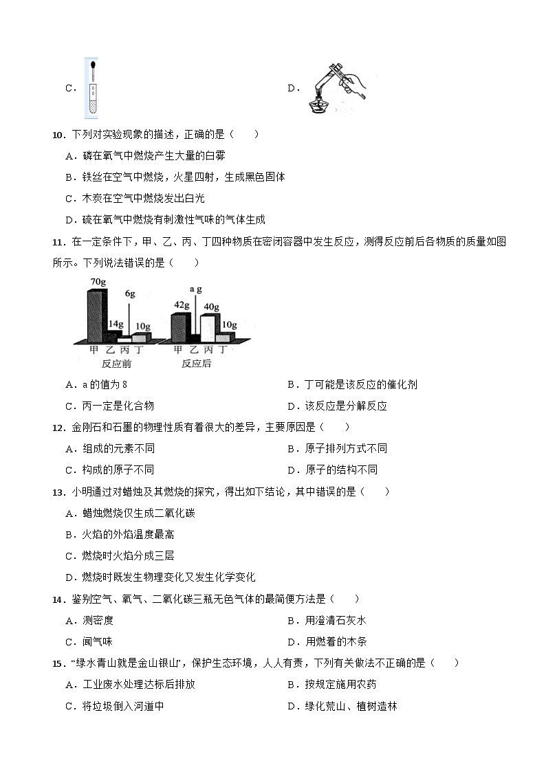 广西河池市2024年九年级上学期期末化学试题附参考答案第2页