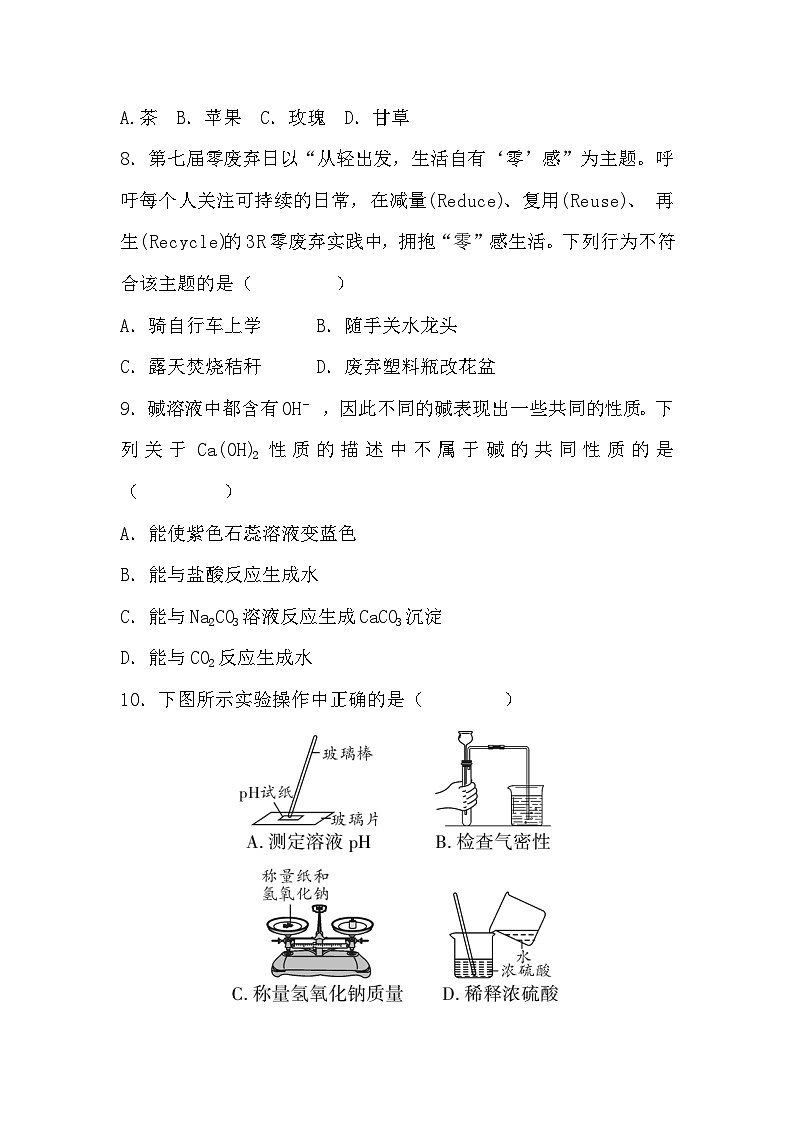 第十单元　常见的酸、碱、盐 第十一单元　化学与社会 (学生版)第3页