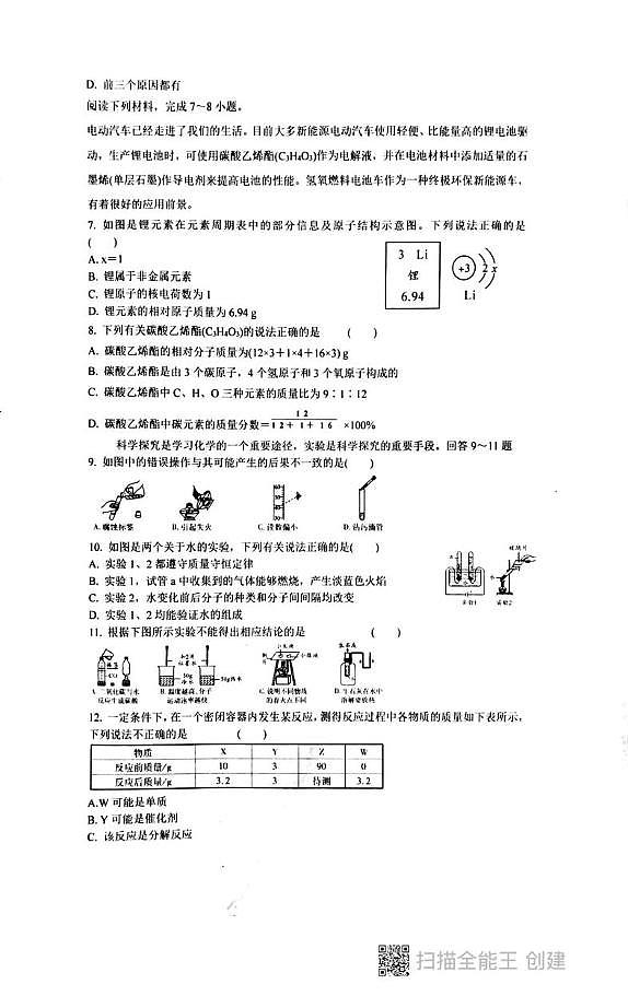 广东省汕头市潮阳区谷饶实验学校2024-2025学年九年级上学期12月期末化学试题第2页