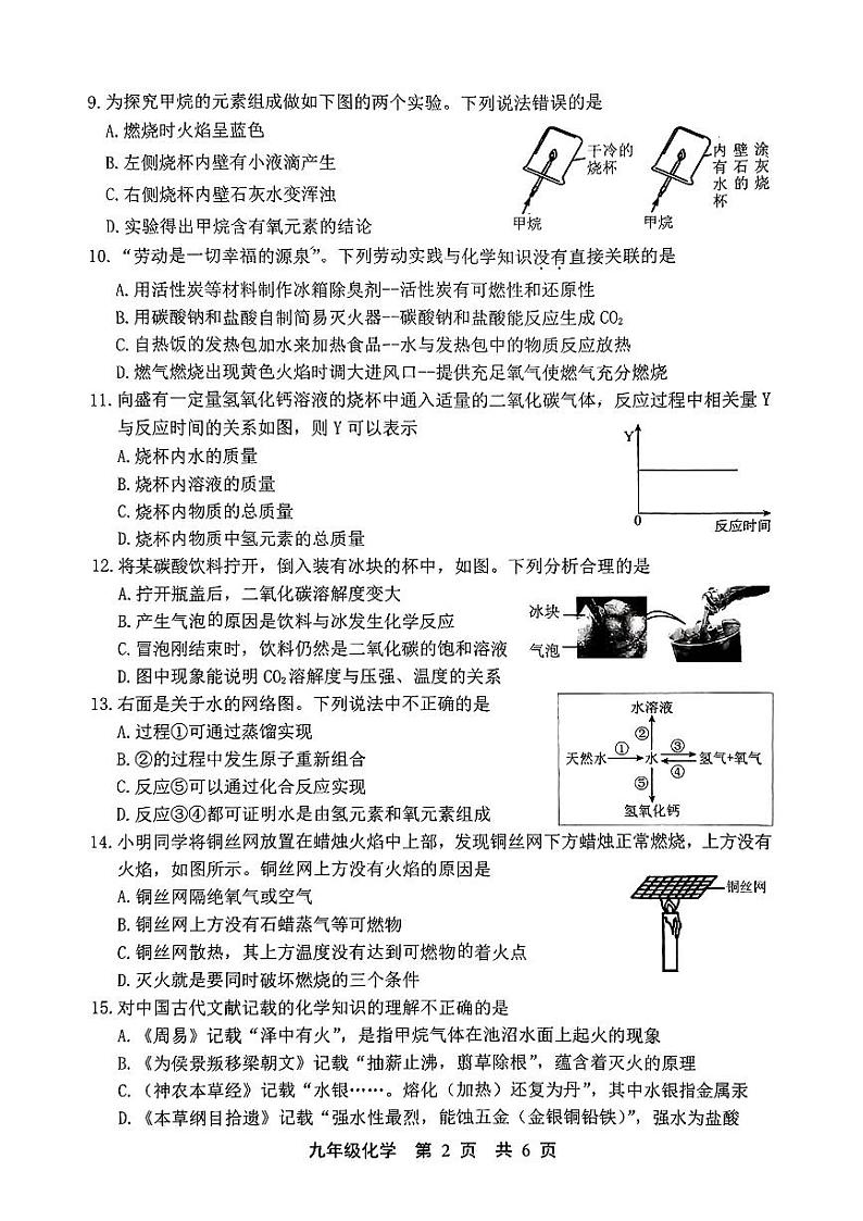 河北省唐山市路北区2024-2025年九年级上学期期末化学试卷第2页