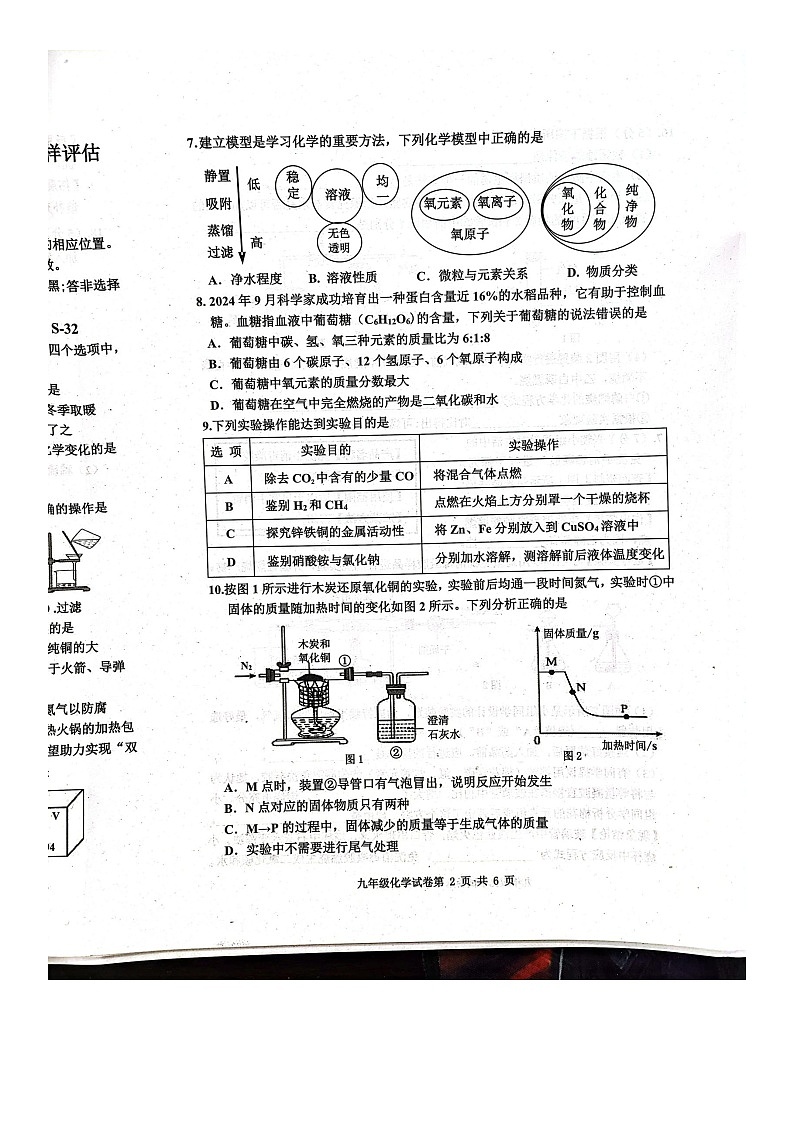 河北省唐山市2024-2025学年九年级上学期期末化学试卷第2页