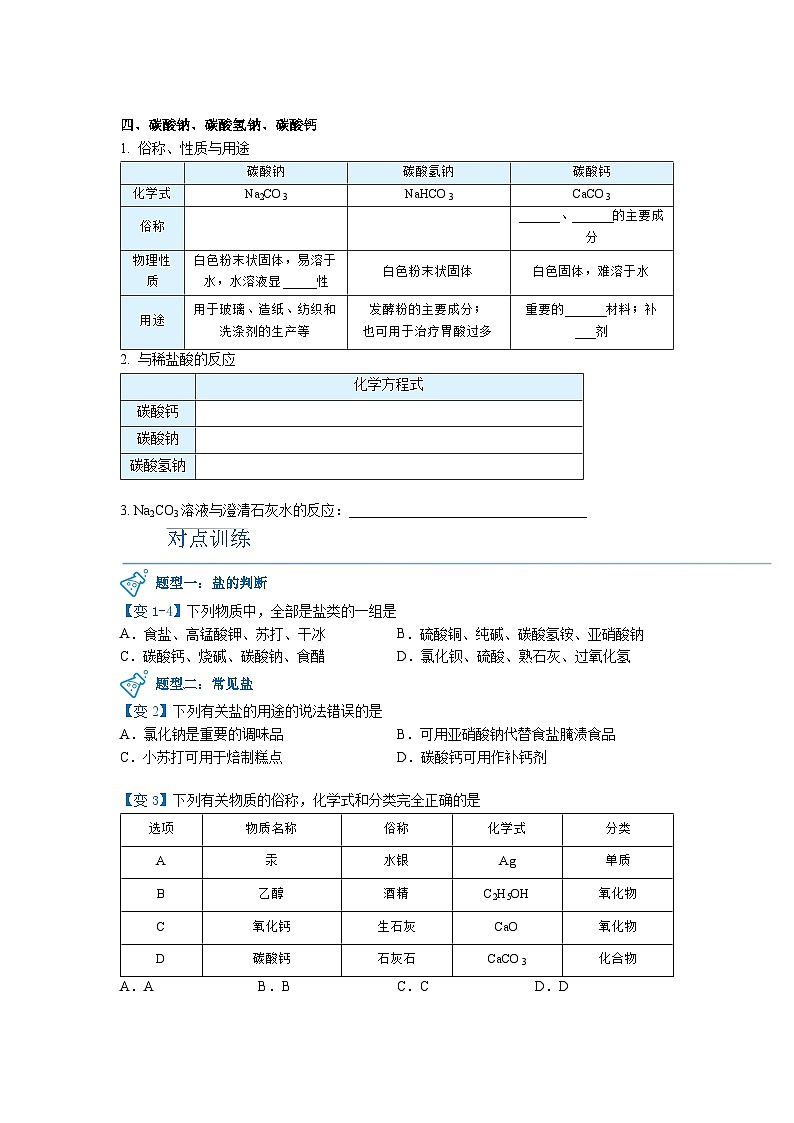 第11讲 生活中常见的盐【寒假自学课】2025年九年级化学（人教版）学案第2页